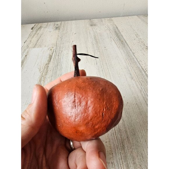 Primitive pumpkin sparkle glitter ornament jack-o'-lantern‎ Halloween tree decor - Picture 7 of 8